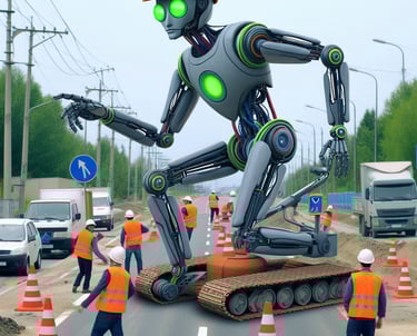 AI road constraction