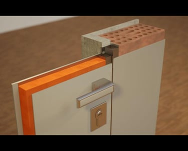 Przykład montażu ukrytych drzwi