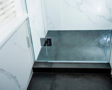 Custom glass showers