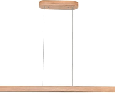 "31.5″ Wooden LED Linear Pendant Light – Dimmable Scandinavian Kitchen Island Lighting