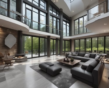 An elegant living room with high-end furnishings.