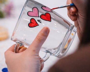 glass painting hen party activity