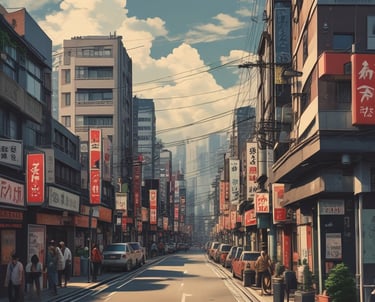 A vibrant display of gachapons and figurines.