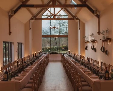 Bright and modern interior of Millbridge Court wedding venue in Farnham, surrey