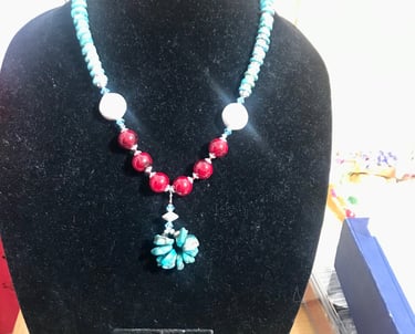 Wire work, turquoise set