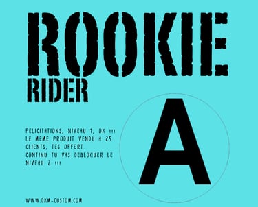 BADGE ROOKIE RIDER DKM CUSTOM