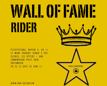 BADGE WALL OF FAME RIDER DKM CUSTOM