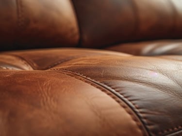closed up of a brown sofa
