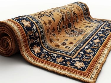 rolled oriental rug