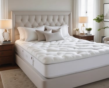 Close-up of a mattress being professionally cleaned, highlighting freshness and care.