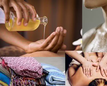 Rituel massage 4 mains corps entier des pieds à la tête, sudation, rebozo