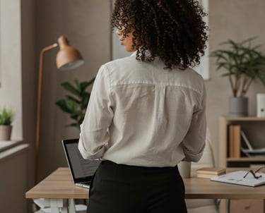 first time founder working in office space