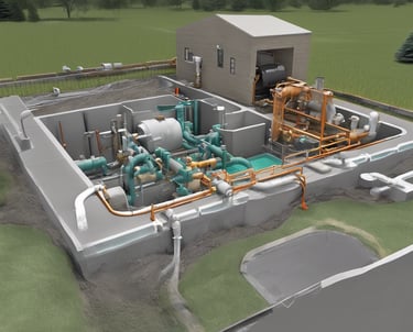 Large, illuminated letters spell out 'EC' in a dark environment, with numerous light bulbs embedded in them. A silhouette of a person stands to the right of the letters, partially visible against the bright lighting of the sign.