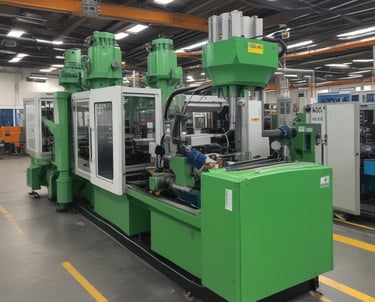 A person wearing a white apron and blue gloves pours a white liquid substance from a measuring cup into a tall boot-shaped mold. The setting appears to be an art or craft studio, with other tools and materials visible in the background.