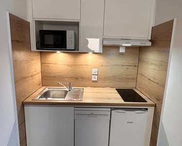 cuisine appartement étudiant rénovée