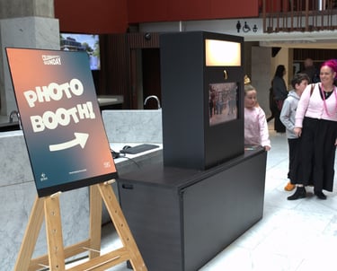 Photobooth setup at the Christchurch Town hall