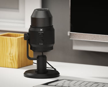 microphone on a desk render