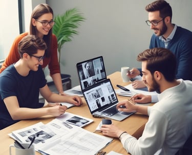 black blue and yellow textile