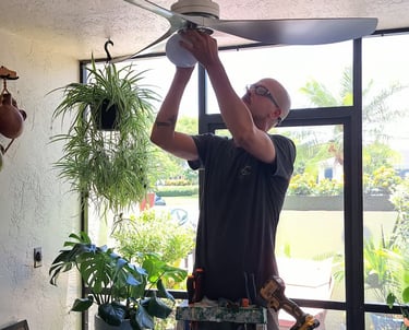 Ceiling fan replacement – residential home