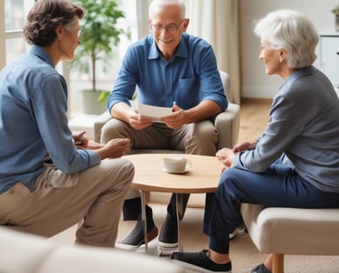 A person holding a yellow device stands next to an open telecommunications cabinet mounted on a wooden wall. The cabinet contains various networking and telecommunications equipment, including cables, routers, and a device with AT&T branding. A wall-mounted router with antennas is visible to the right.