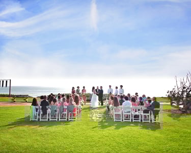 wedding ceremony at seagrove park, del mar