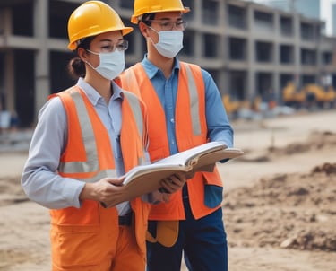 A diverse group of skilled workers ready for construction projects.