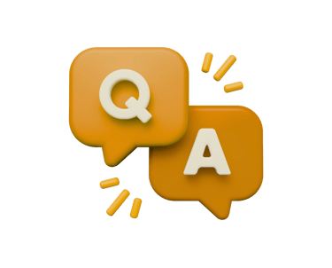 two speech bubbles with question mark on the bottom