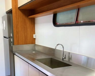 BANCADA COM CUBA INOX 304
