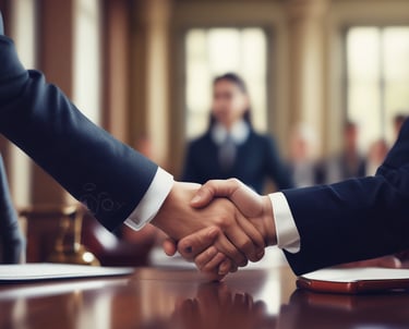 A monochromatic indoor scene featuring a consultation area with a modern design. Two people are seated at a long wooden table, working on laptops, while another person stands nearby. Bookshelves are visible beneath the table, and a sign reads 'Consultation Specialisee'. Overhead lighting and glass partitions add to the contemporary architectural style.