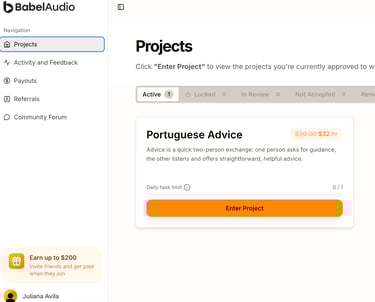 Babel Audio work from home AI training platform