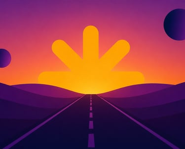 sunset dorovia roads purple planets