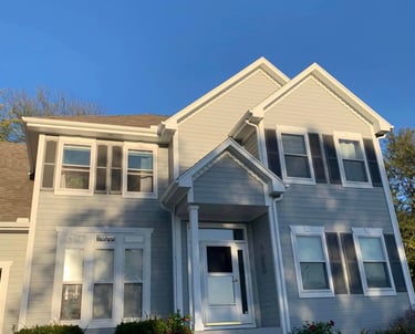 Exterior Painting with custom trimwork in Lees Summit