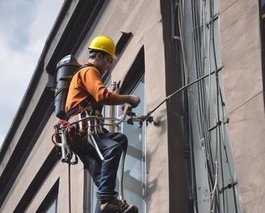 A professional office boy carrying documents in a modern office.