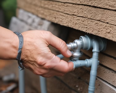 Electrician carefully installing wiring in a bright office space under renovation.