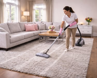 Deep Living Room Carpet Cleaning Service in Durham NC