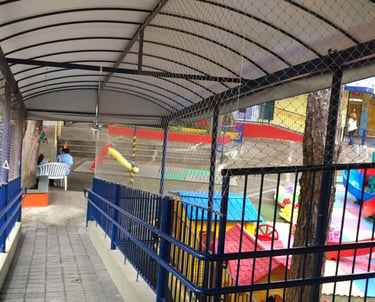 Rede de proteção para escola em São Paulo