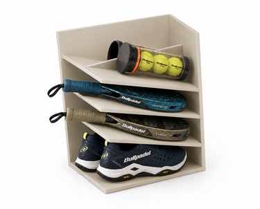 pádel, organización deportiva, palas de pádel, pelotas, zapatillas, accesorios y sostenibilidad