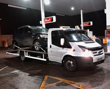 Car Recovery In Petrol Station