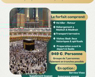 Forfait Oumrah 7 jours