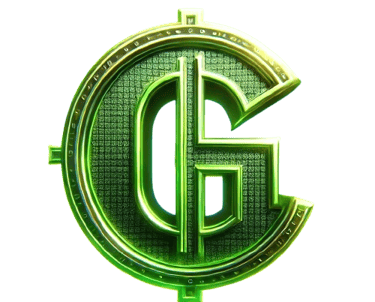 A modern and stylish GreenCoin logo featuring a frog-inspired design, blending elements of cryptocurrency and sustainability.