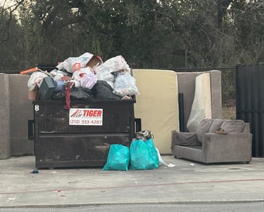a dump filled with illegal dumping in san antonio