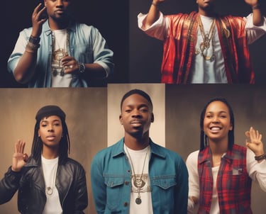 A vibrant graphic representing Christian music and community.