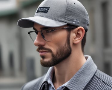 A signage featuring bold, black text reads 'Men's Casual' against a light background. The setting appears to be indoors, with visible overhead lighting and structural elements like beams creating an industrial look.