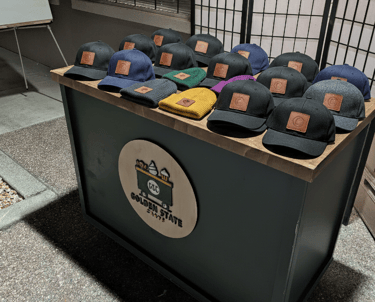 laser cart with hats for party