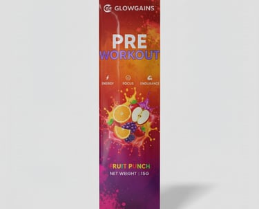 glowgains preworkout sachets fruit punch