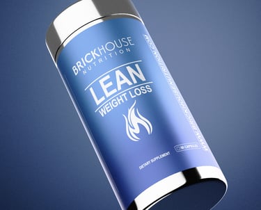 A 3D rendering of a canister of weightloss supplement