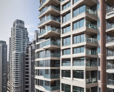 A modern apartment interior showcasing a cozy living space.