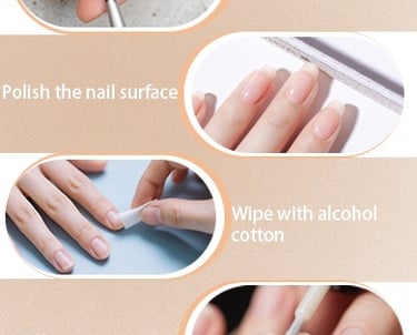 a woman's hands with a manicured manicured nails