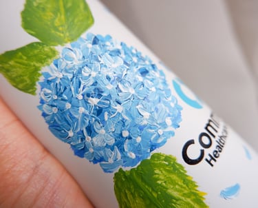 Hand-painted florals on a tumbler for NYC brand activation