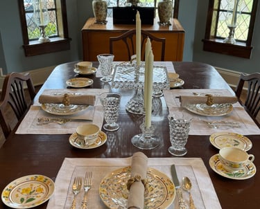 Beggarweed, Silver Flatware, Blue Ridge China